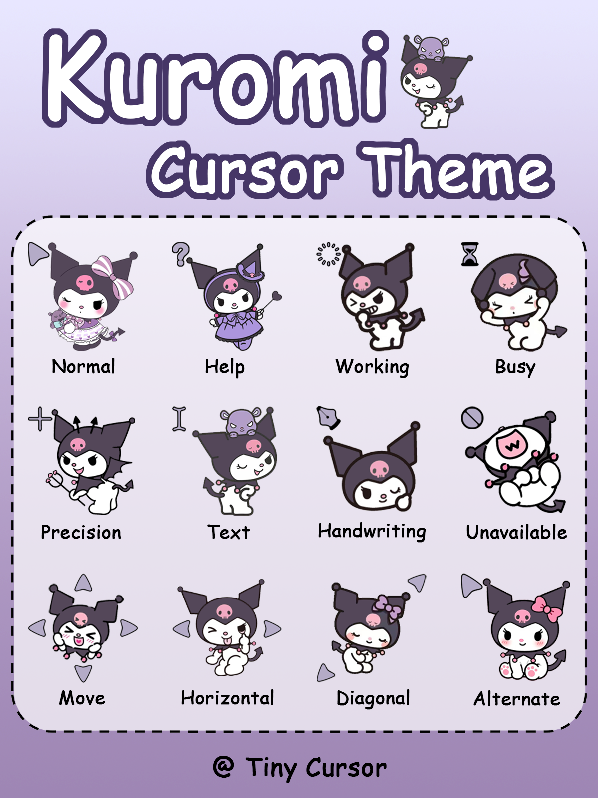 Kuromi Cursor Pack